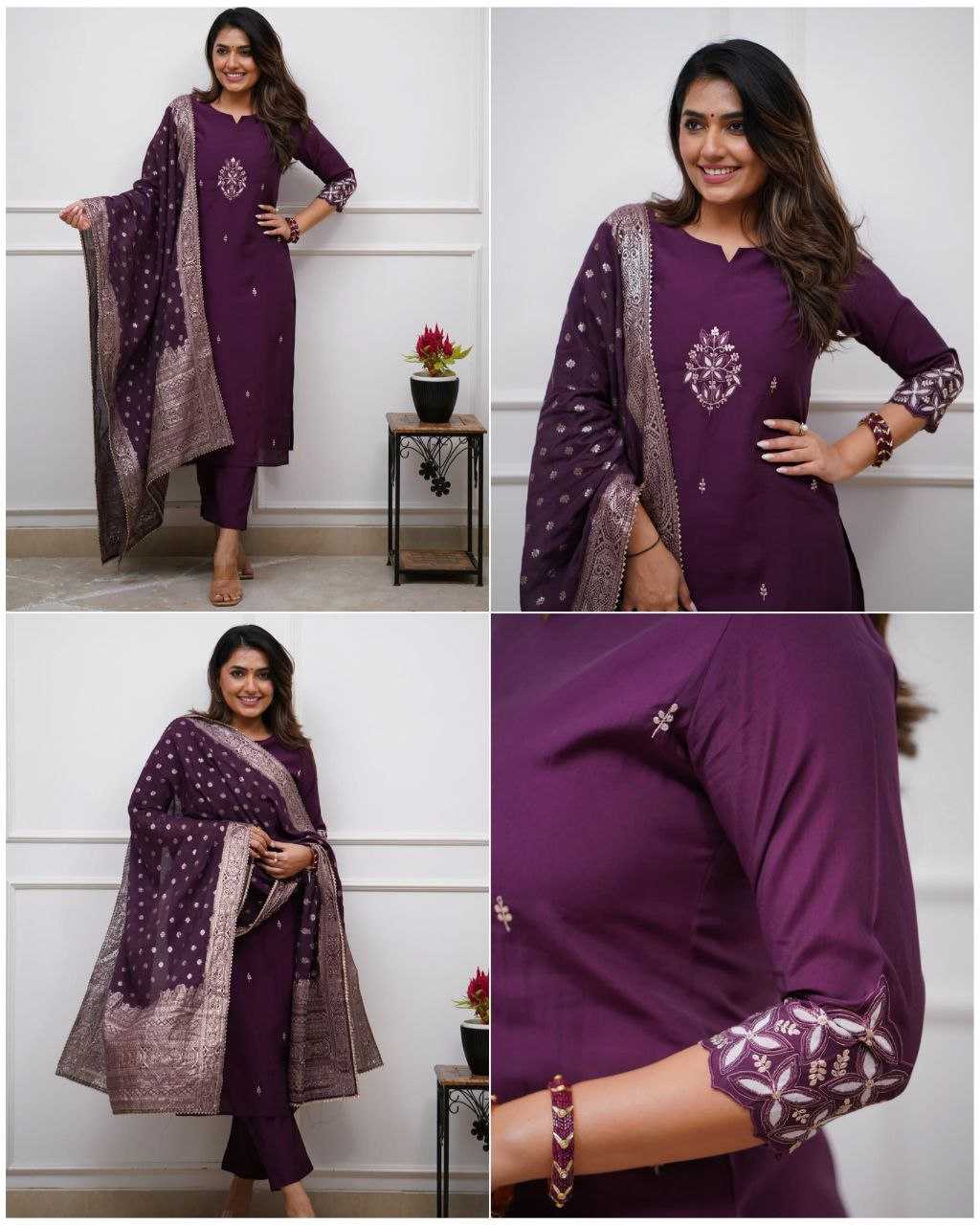 Ynf Chanderi Silk KESH536 7015 Suits & Dresses Wholesale Embroidery Suits Party wear suits Chanderi Suit Manufacturer