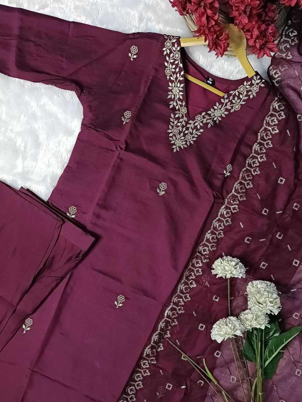 Ynf Chanderi Silk KESH536 8005 Suits & Dresses Wholesale Embroidery Suits Party wear suits Chanderi Suit Manufacturer