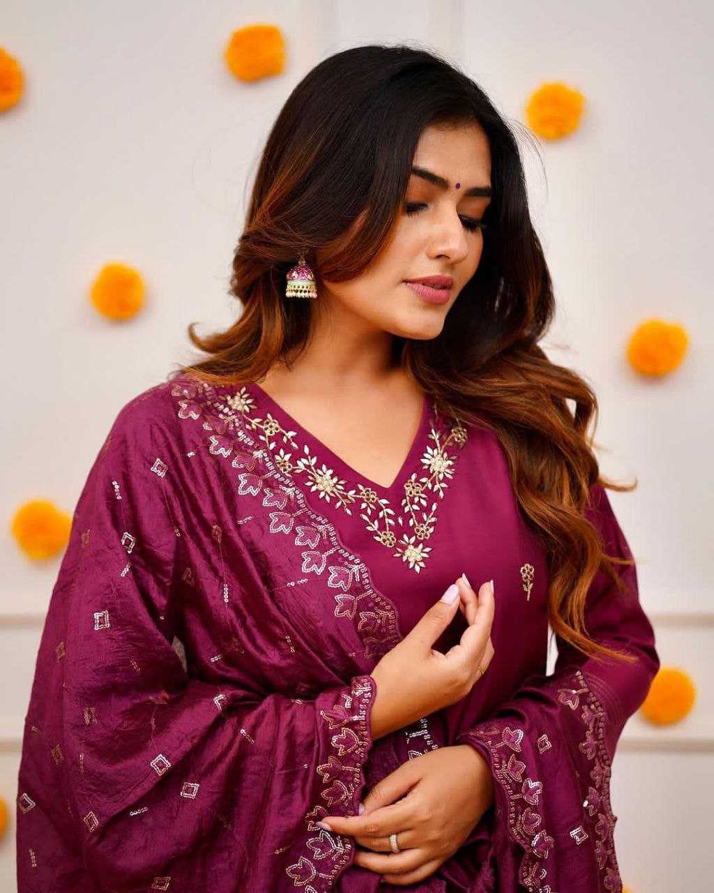 Ynf Chanderi Silk KESH536 8005 Suits & Dresses Wholesale Embroidery Suits Party wear suits Chanderi Suit Manufacturer