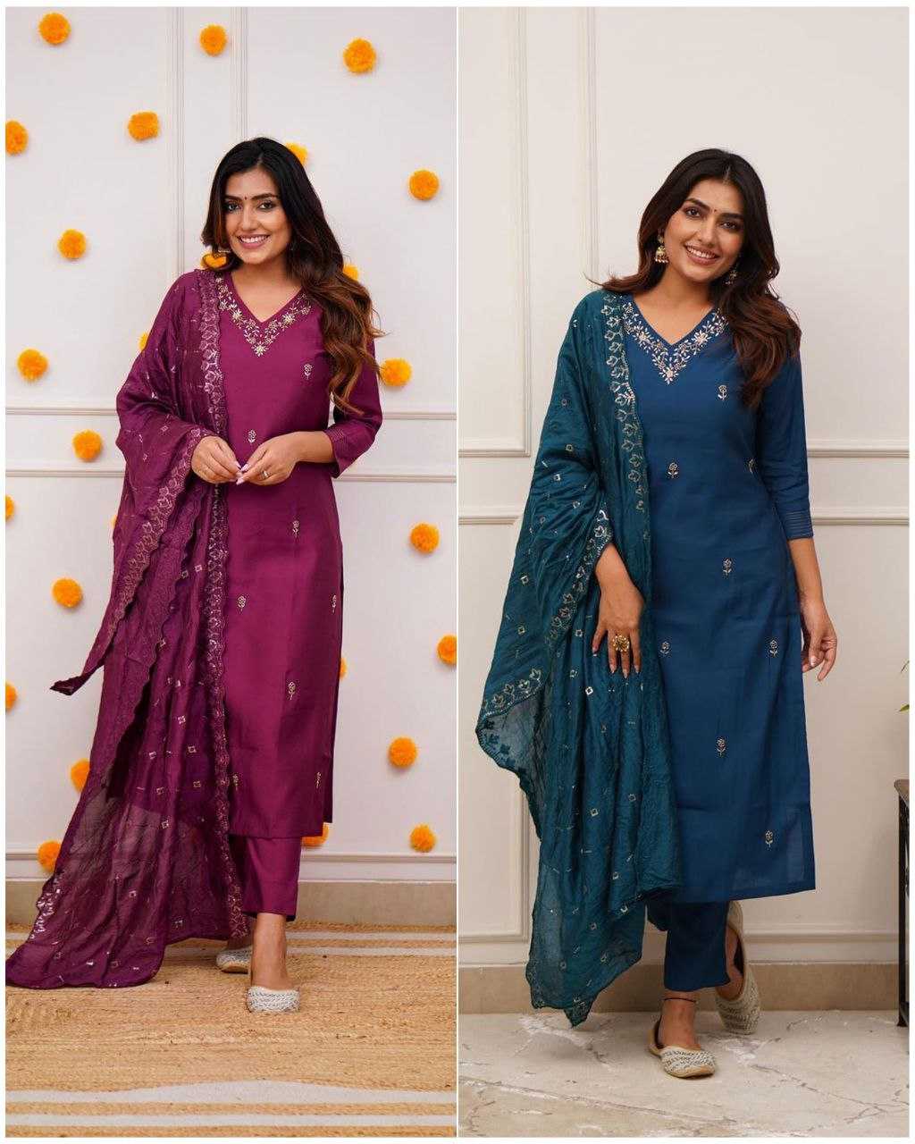Ynf Chanderi Silk KESH536 8005 Suits & Dresses Wholesale Embroidery Suits Party wear suits Chanderi Suit Manufacturer