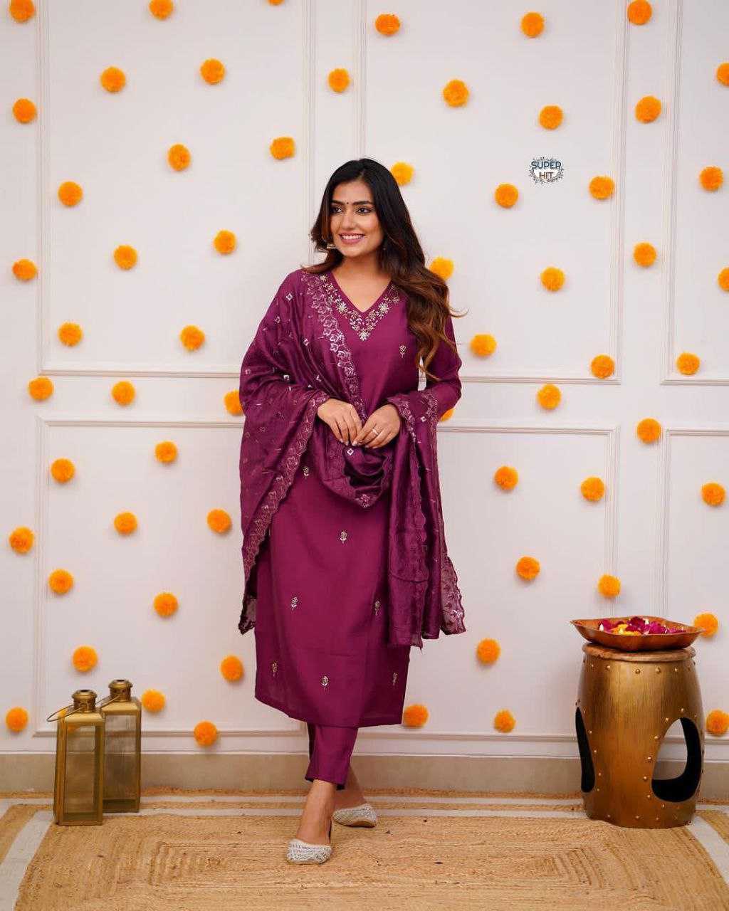 Ynf Chanderi Silk KESH536 8005 Suits & Dresses Wholesale Embroidery Suits Party wear suits Chanderi Suit Manufacturer