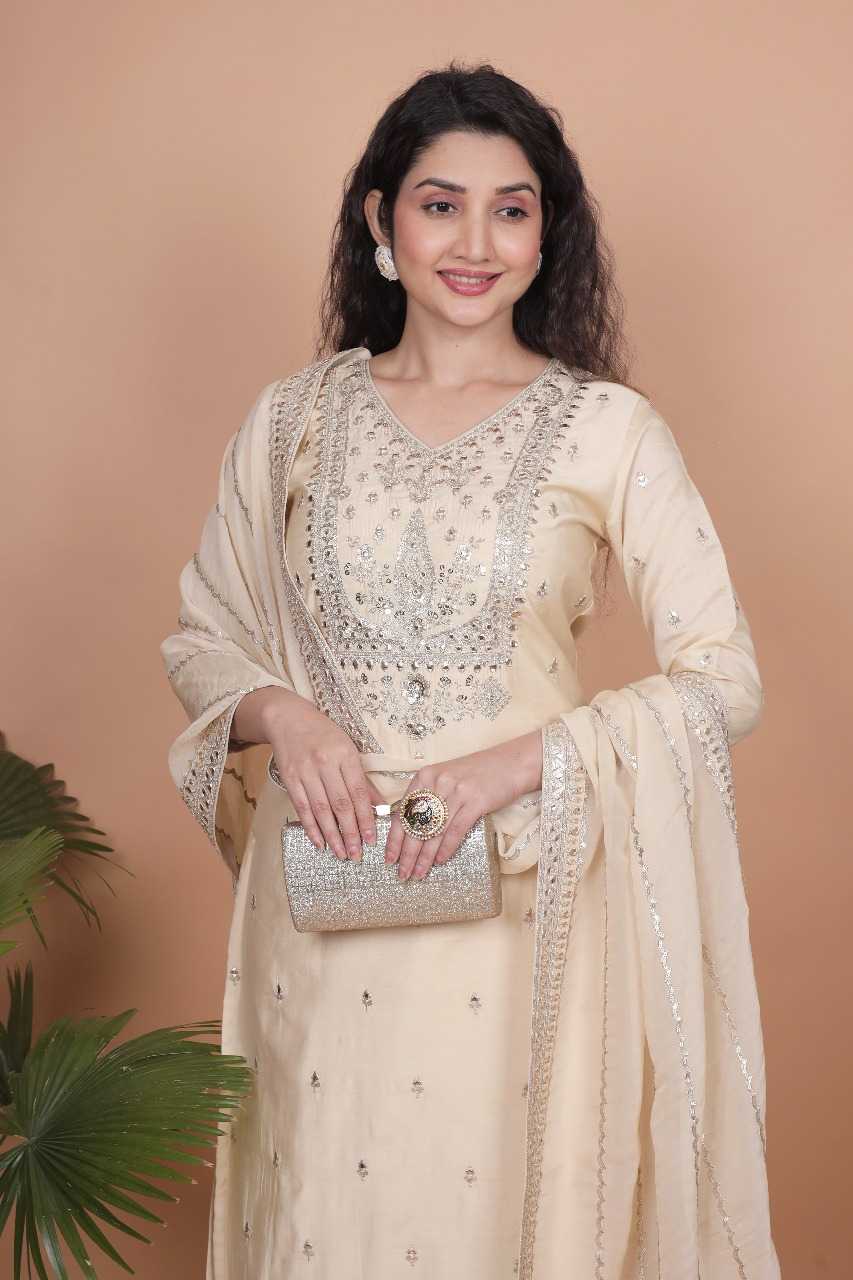Ynf Chanderi Silk RIN197 4879 Suits & Dresses Wholesale Embroidery Suits Patiala Suits Bridal Suits Manufacturer