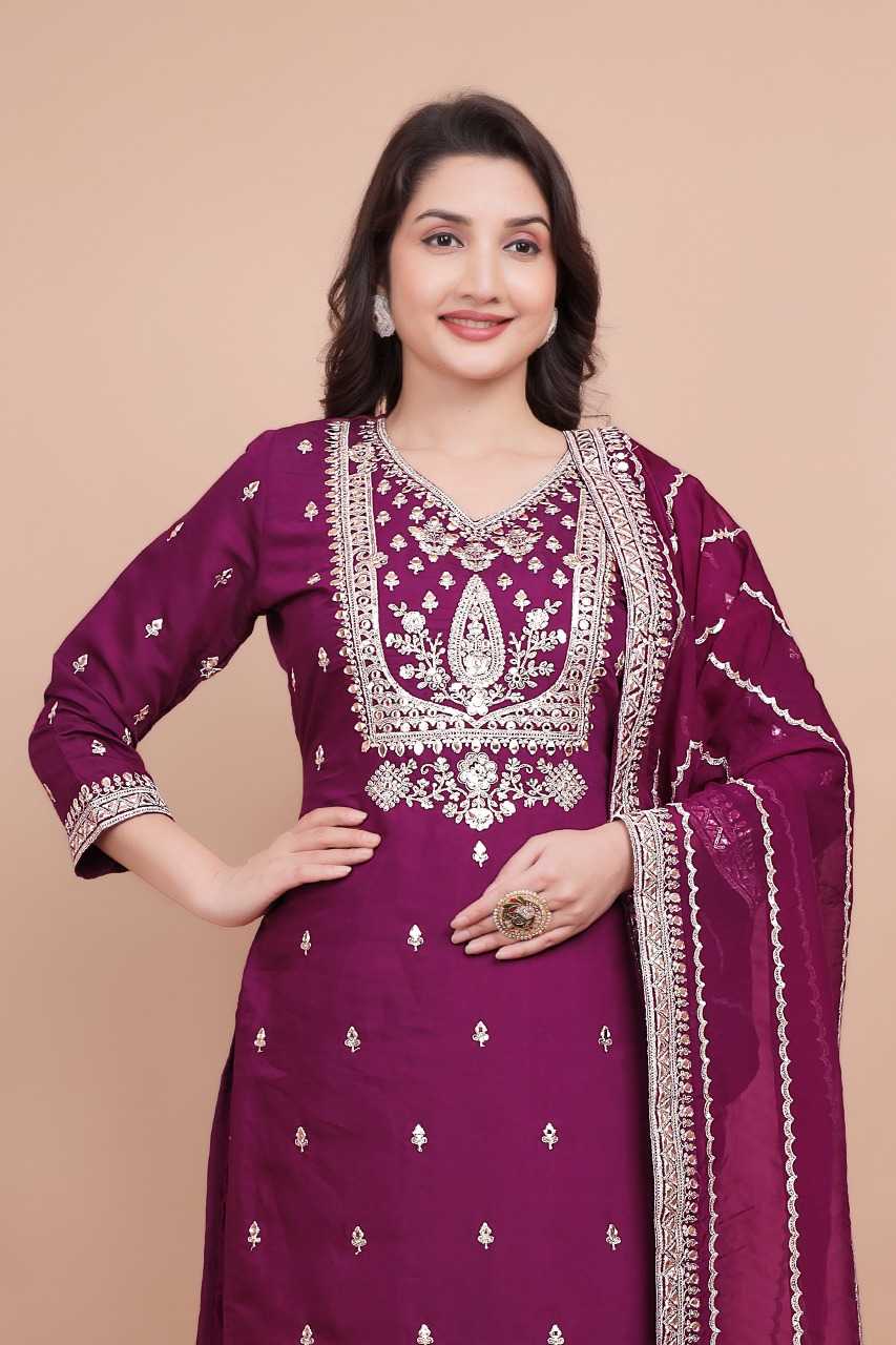 Ynf Chanderi Silk RIN197 4879 Suits & Dresses Wholesale Embroidery Suits Patiala Suits Bridal Suits Manufacturer