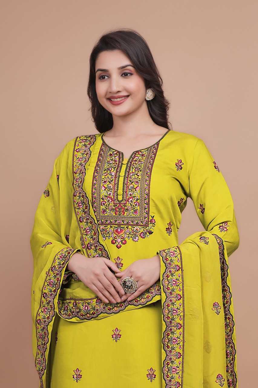 Ynf Chanderi Silk RIN197 4881 Suits & Dresses Wholesale Embroidery Suits Party wear suits Designer Suits Manufacturer
