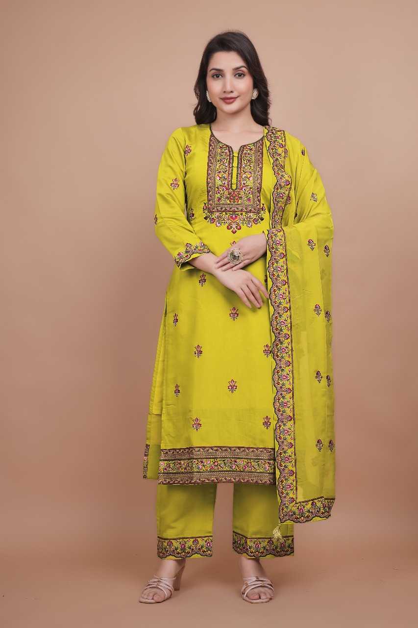 Ynf Chanderi Silk RIN197 4881 Suits & Dresses Wholesale Embroidery Suits Party wear suits Designer Suits Manufacturer