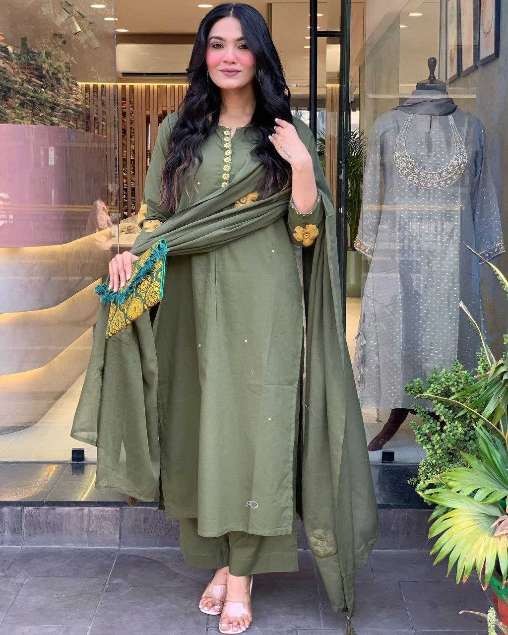 Ynf Chanderi Silk RIN217 329 Suits & Dresses Wedding Collections Festive Collections Wholesale Embroidery Suits Chanderi Suit Wedding Outfits Manufacturer