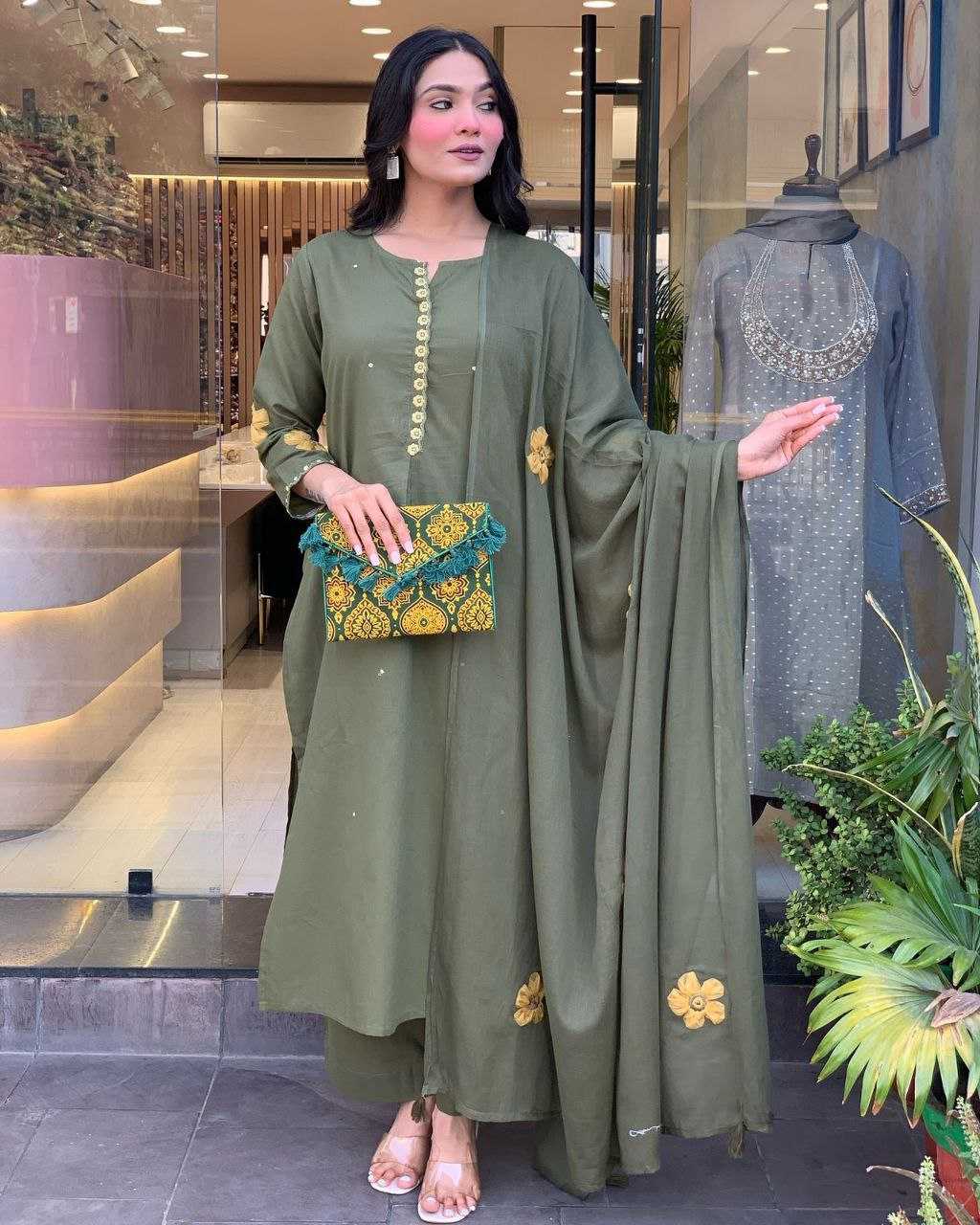 Ynf Chanderi Silk RIN217 329 Suits & Dresses Wedding Collections Festive Collections Wholesale Embroidery Suits Chanderi Suit Wedding Outfits Manufacturer