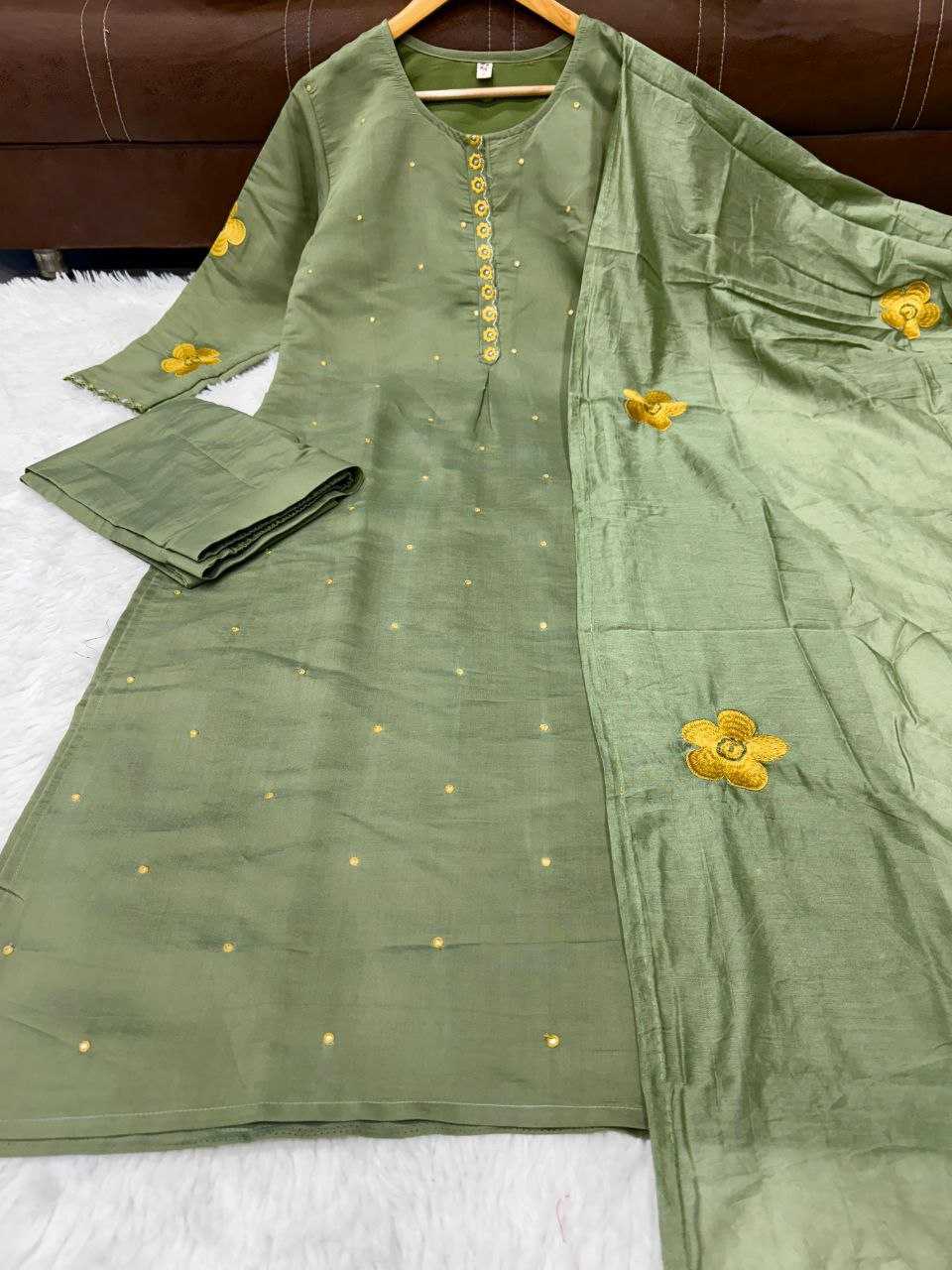 Ynf Chanderi Silk RIN217 329 Suits & Dresses Wedding Collections Festive Collections Wholesale Embroidery Suits Chanderi Suit Wedding Outfits Manufacturer