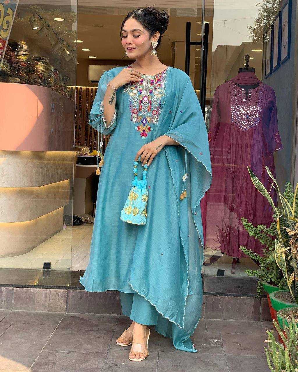 Ynf Chanderi Soft KESH501 jumla Suits & Dresses Wholesale Embroidery Suits Party wear suits Designer Suits Manufacturer