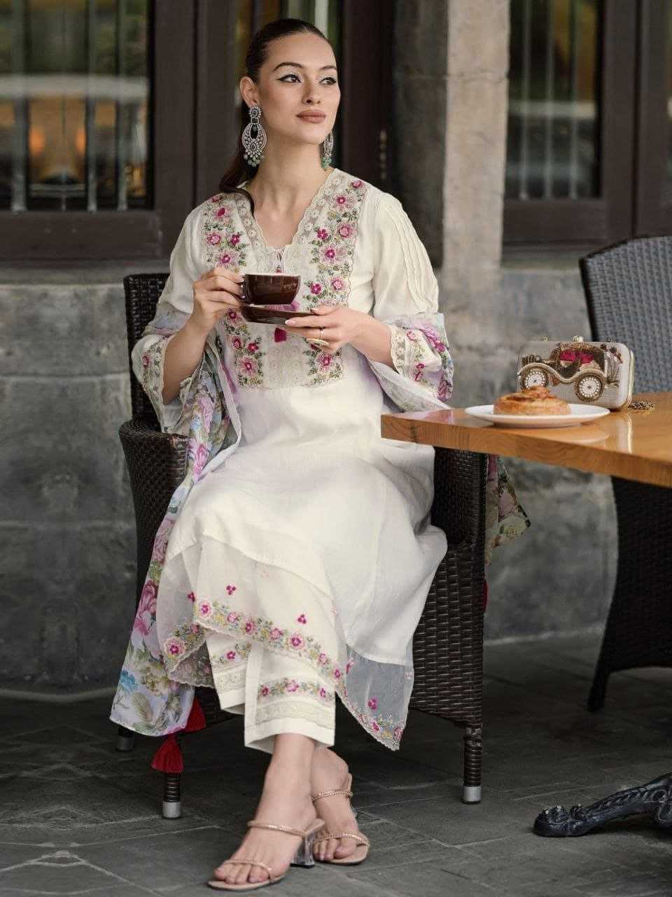 Ynf Chanderi Soft KESH550 199 Kurti Festive Collections Wholesale Designer Kurtis Embroidered Kurtis Onam Collections Manufacturer