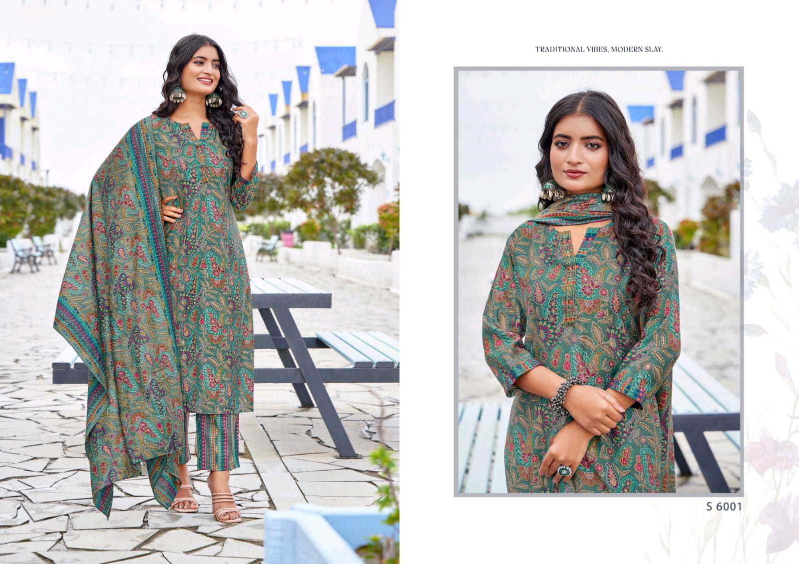Ynf Chanderi Soft RIN190 SUBHASH-RAKSHITA Setwise Collections Wholesale Dresses & Suits Catalogs Manufacturer