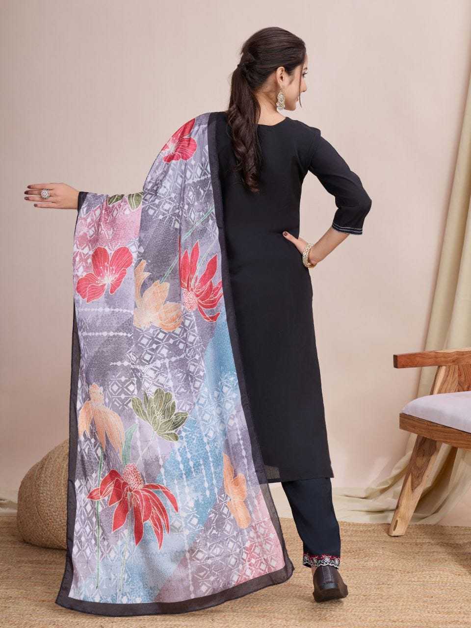 Ynf Chanderi Soft RIN222 BS-88 Kurti Wholesale Designer Kurtis Printed Kurtis Embroidered Kurtis Manufacturer