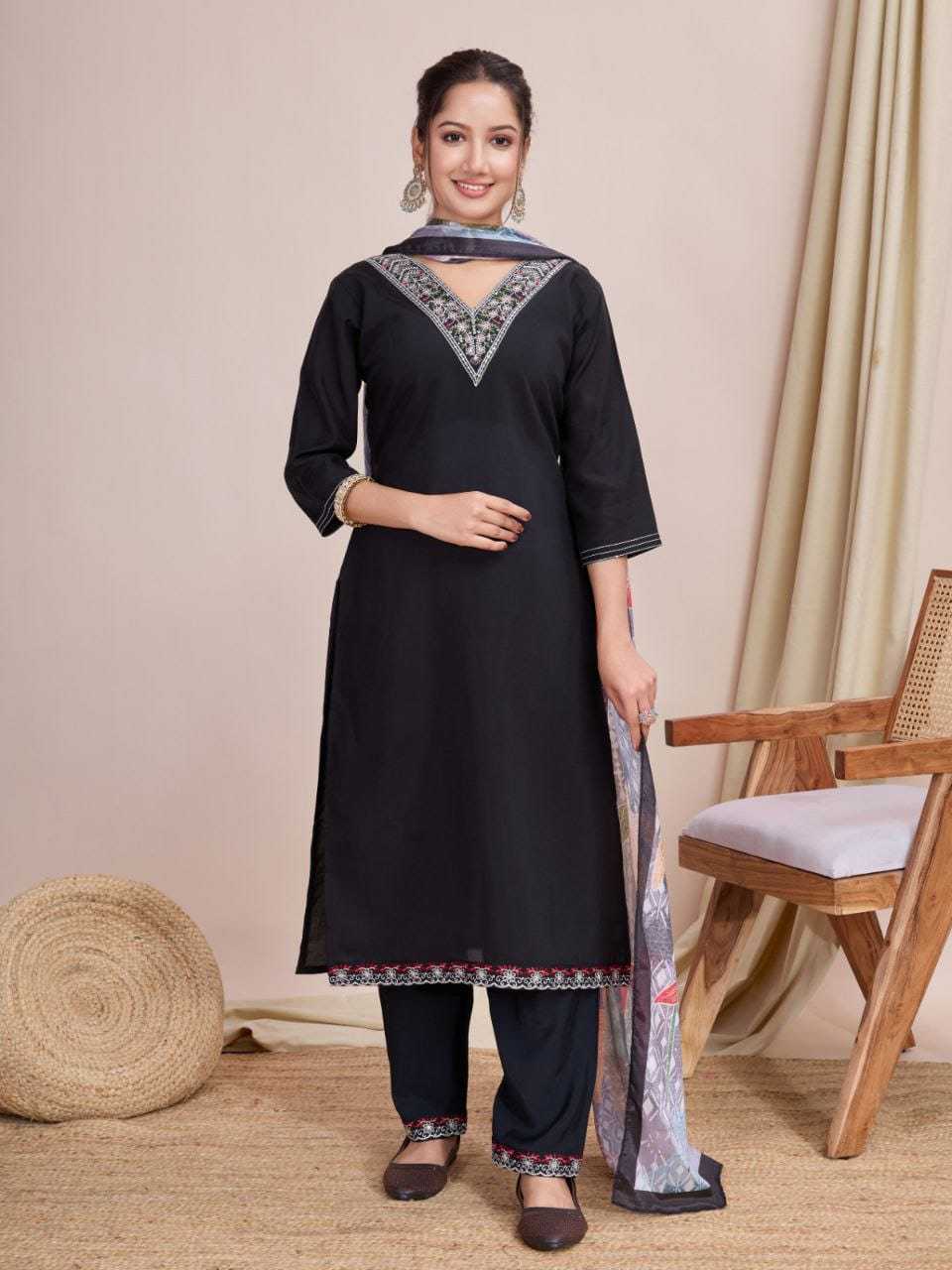 Ynf Chanderi Soft RIN222 BS-88 Kurti Wholesale Designer Kurtis Printed Kurtis Embroidered Kurtis Manufacturer
