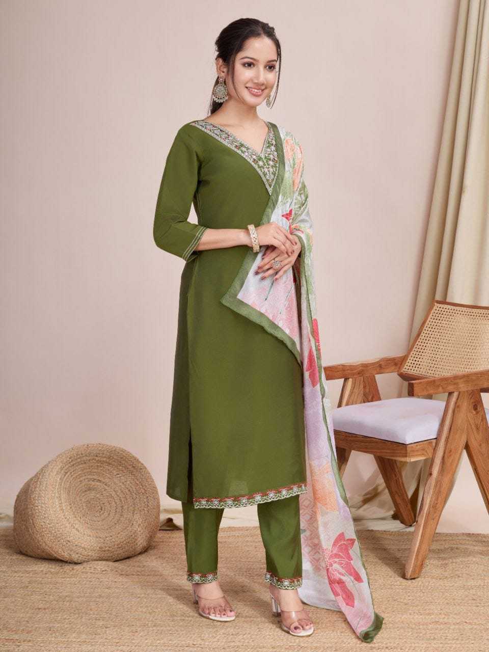 Ynf Chanderi Soft RIN222 BS-88 Kurti Wholesale Designer Kurtis Printed Kurtis Embroidered Kurtis Manufacturer