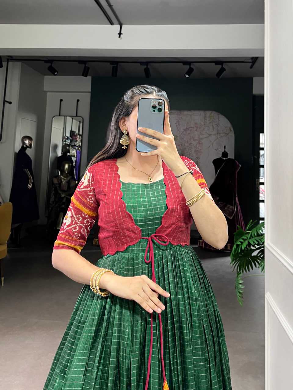 Ynf Chex Silk KESH134 5028 Gowns Wedding Collections Festive Collections Wholesale Printed Gowns Designer Gowns Indo-Western Gown With Jacket Manufacturer