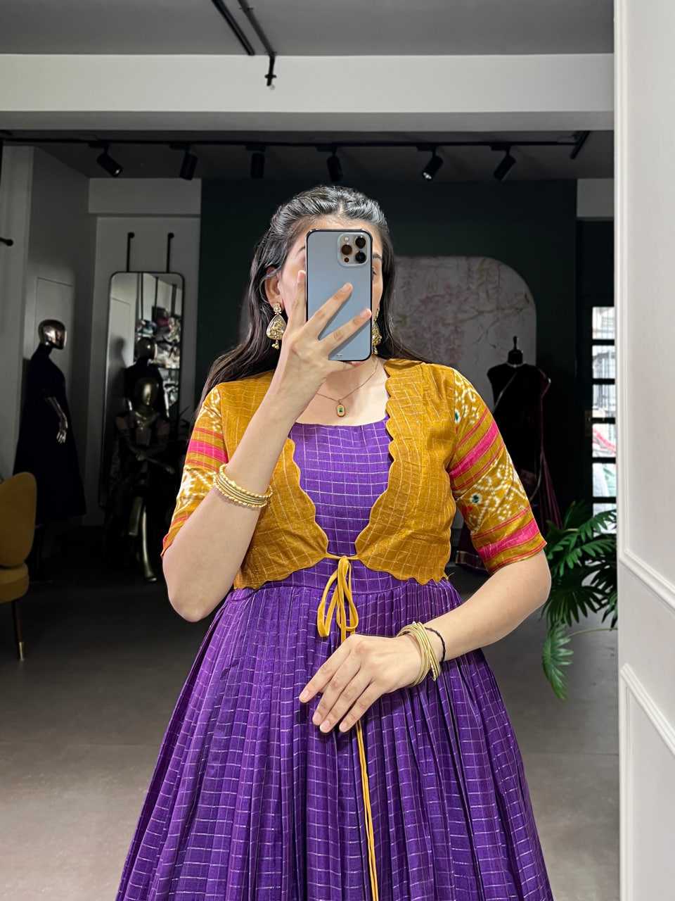 Ynf Chex Silk KESH134 5028 Gowns Wedding Collections Festive Collections Wholesale Printed Gowns Designer Gowns Indo-Western Gown With Jacket Manufacturer