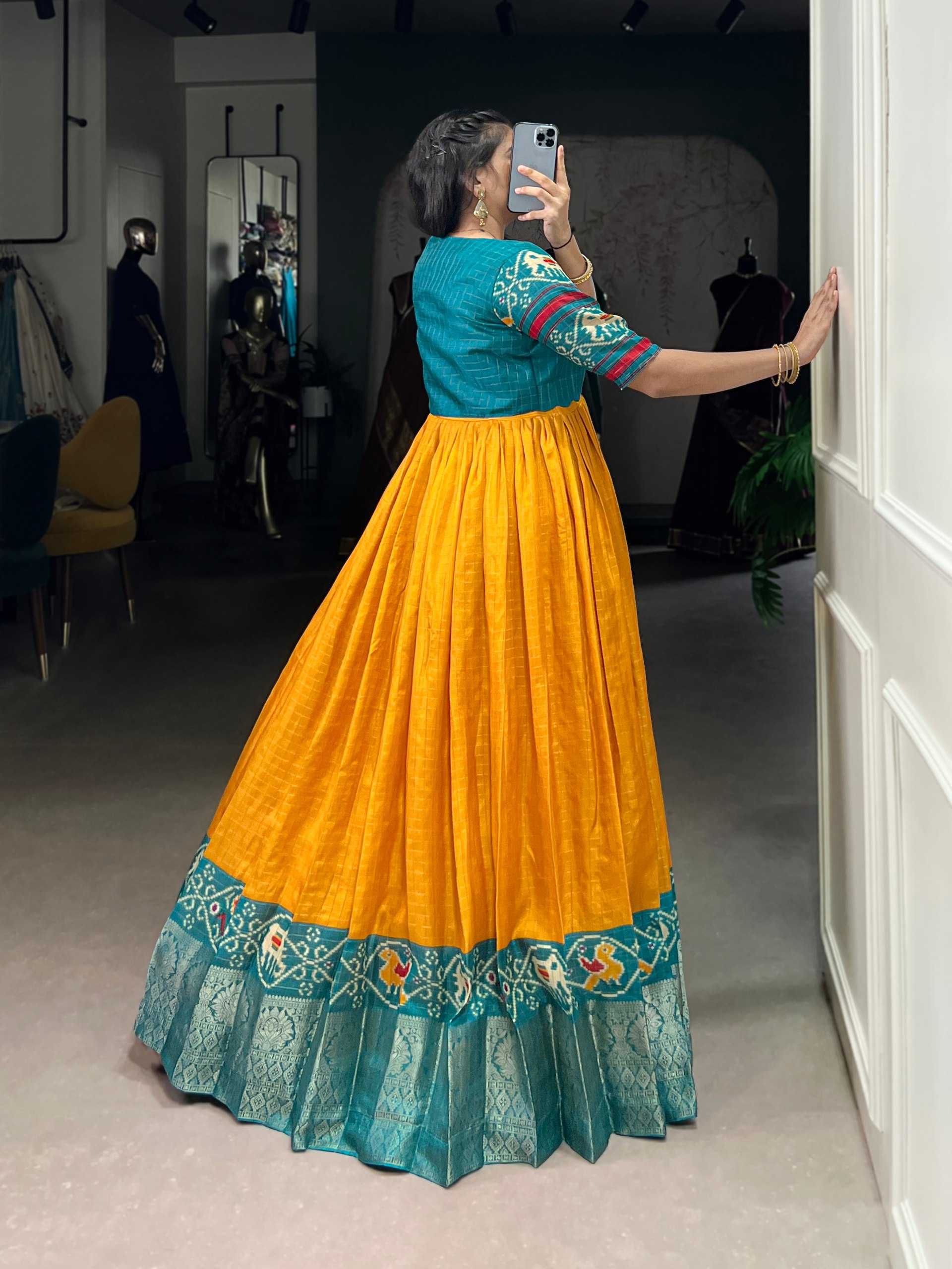 Ynf Chex Silk KESH134 5028 Gowns Wedding Collections Festive Collections Wholesale Printed Gowns Designer Gowns Indo-Western Gown With Jacket Manufacturer