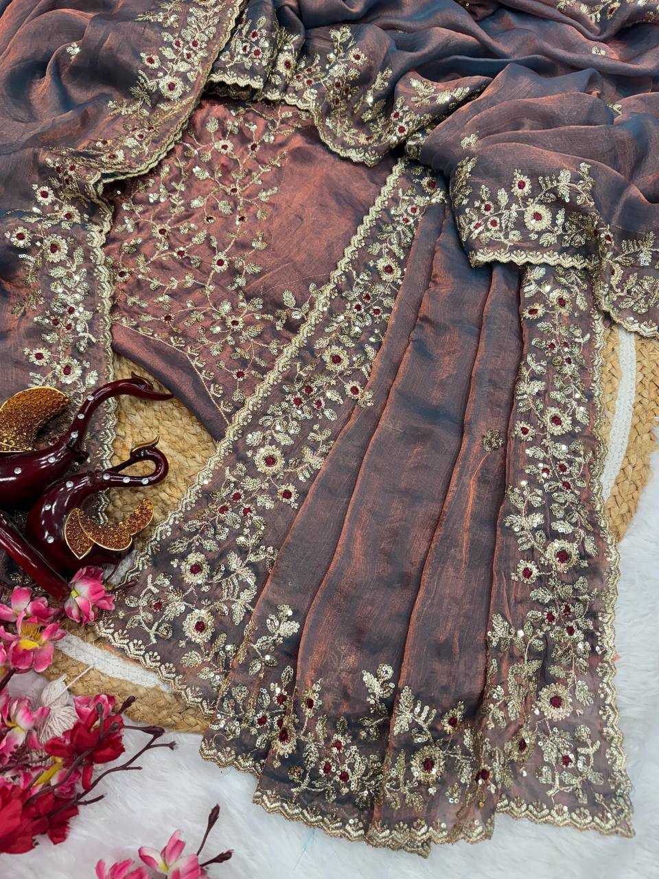 Ynf Chiffon KESH151 5461 Sarees Wholesale Designer Sarees Party Wear Sarees Embroidered Sarees Manufacturer