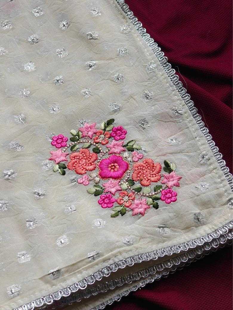 Ynf Chiffon KESH249 Raveena Sarees Festive Collections Wholesale Chiffon Sarees Embroidered Sarees Onam Collections Manufacturer