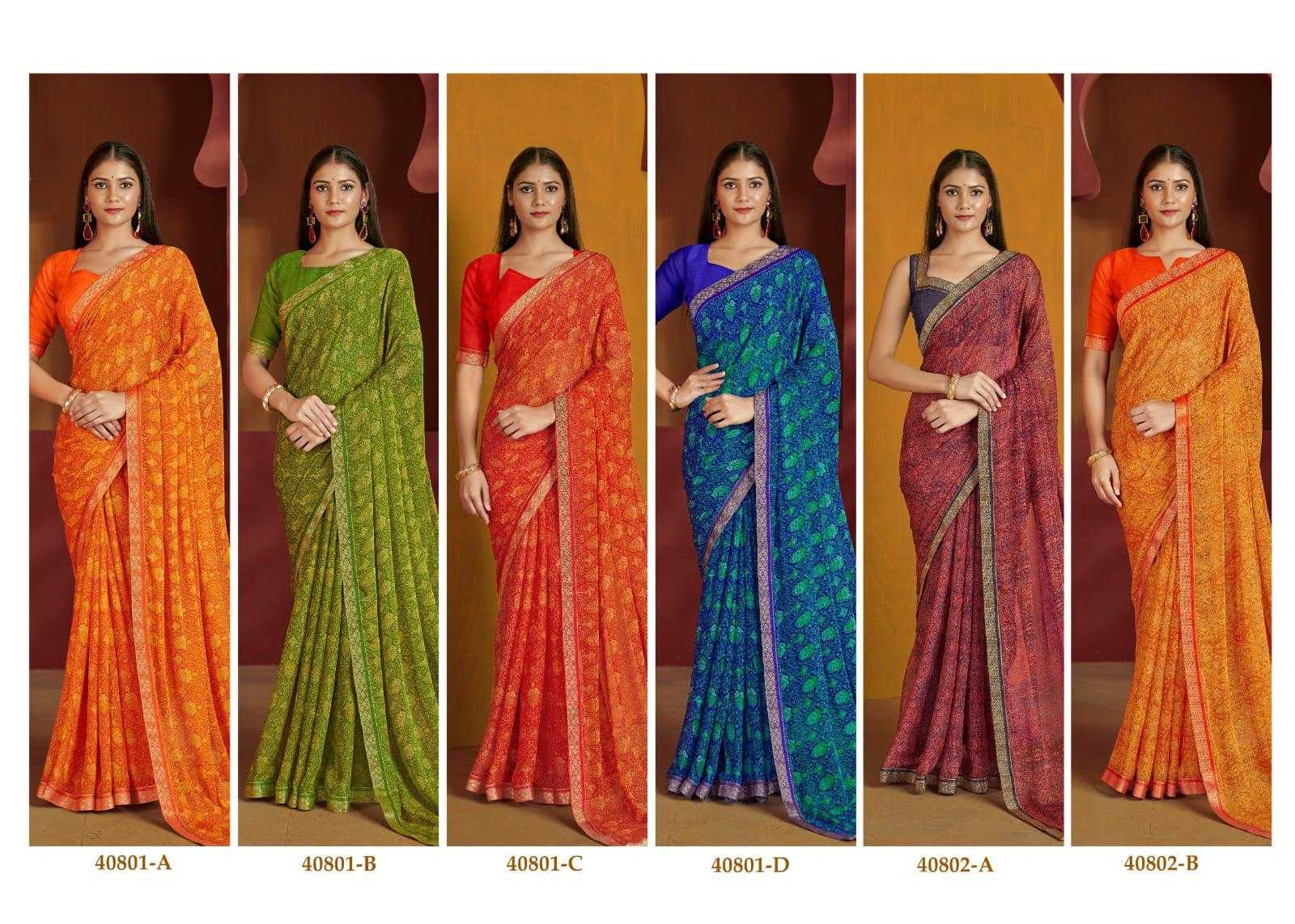 Ynf Chiffon KESH522 128 Sarees Wholesale Chiffon Sarees Manufacturer