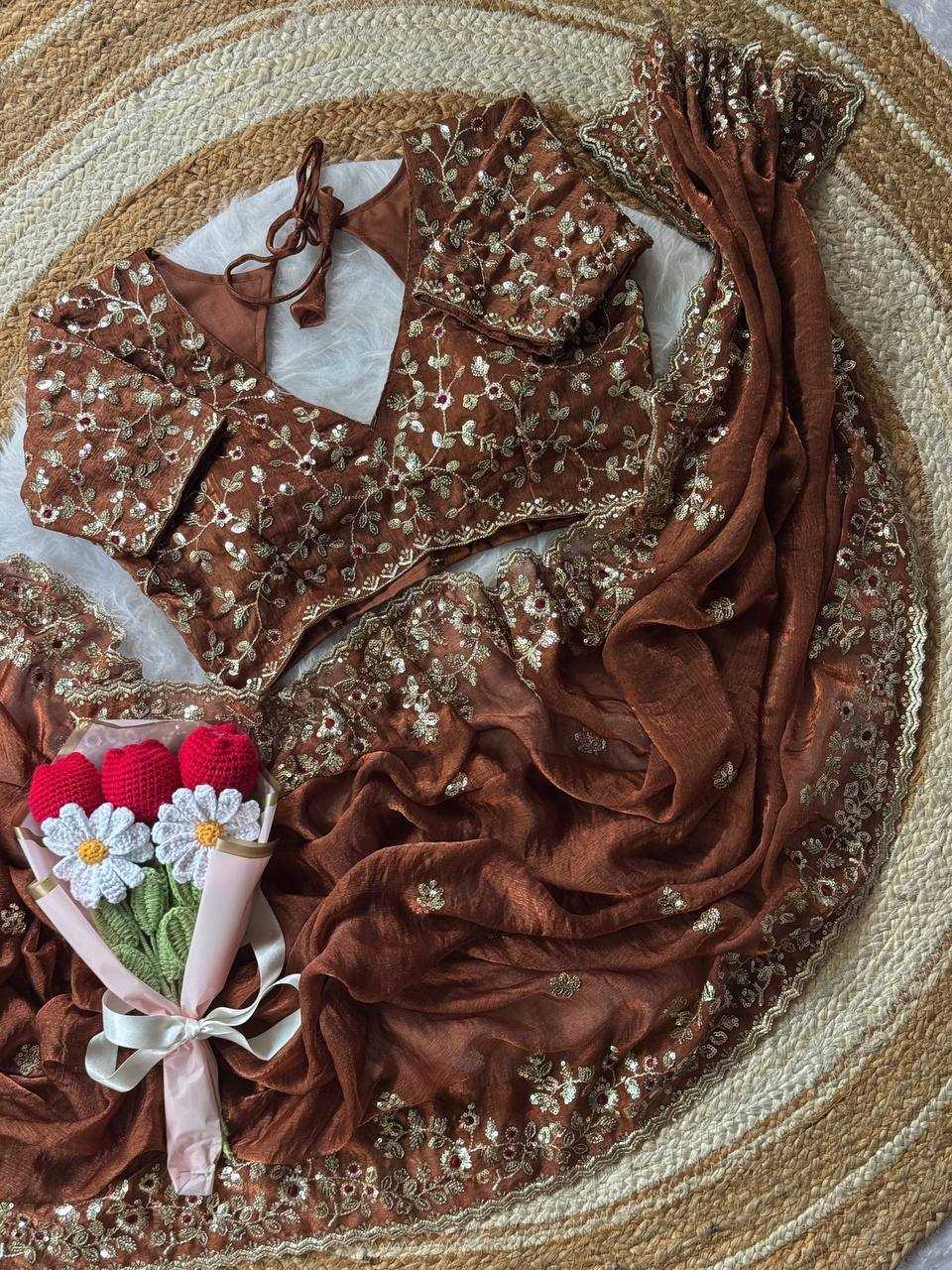 Ynf Chiffon RIN105 MISTY Sarees Wedding Collections Festive Collections Wholesale Chiffon Sarees Embroidered Sarees Sarees With Blouse Manufacturer