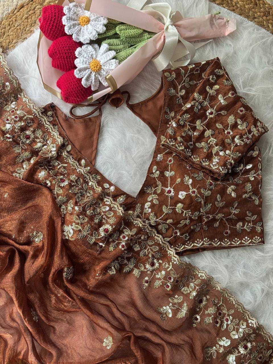 Ynf Chiffon RIN105 MISTY Sarees Wedding Collections Festive Collections Wholesale Chiffon Sarees Embroidered Sarees Sarees With Blouse Manufacturer