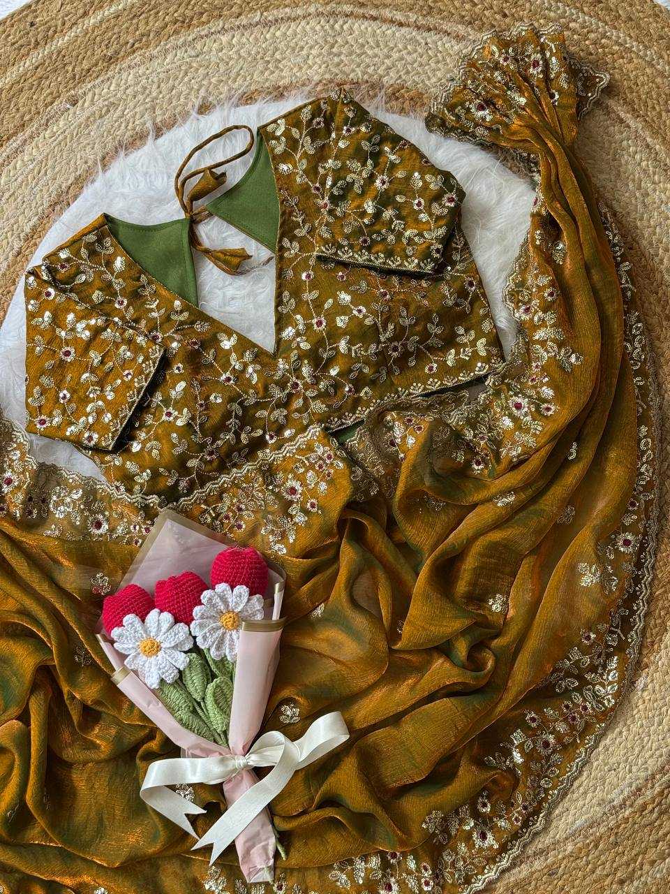 Ynf Chiffon RIN105 MISTY Sarees Wholesale Sequence Sarees Embroidered Sarees Manufacturer