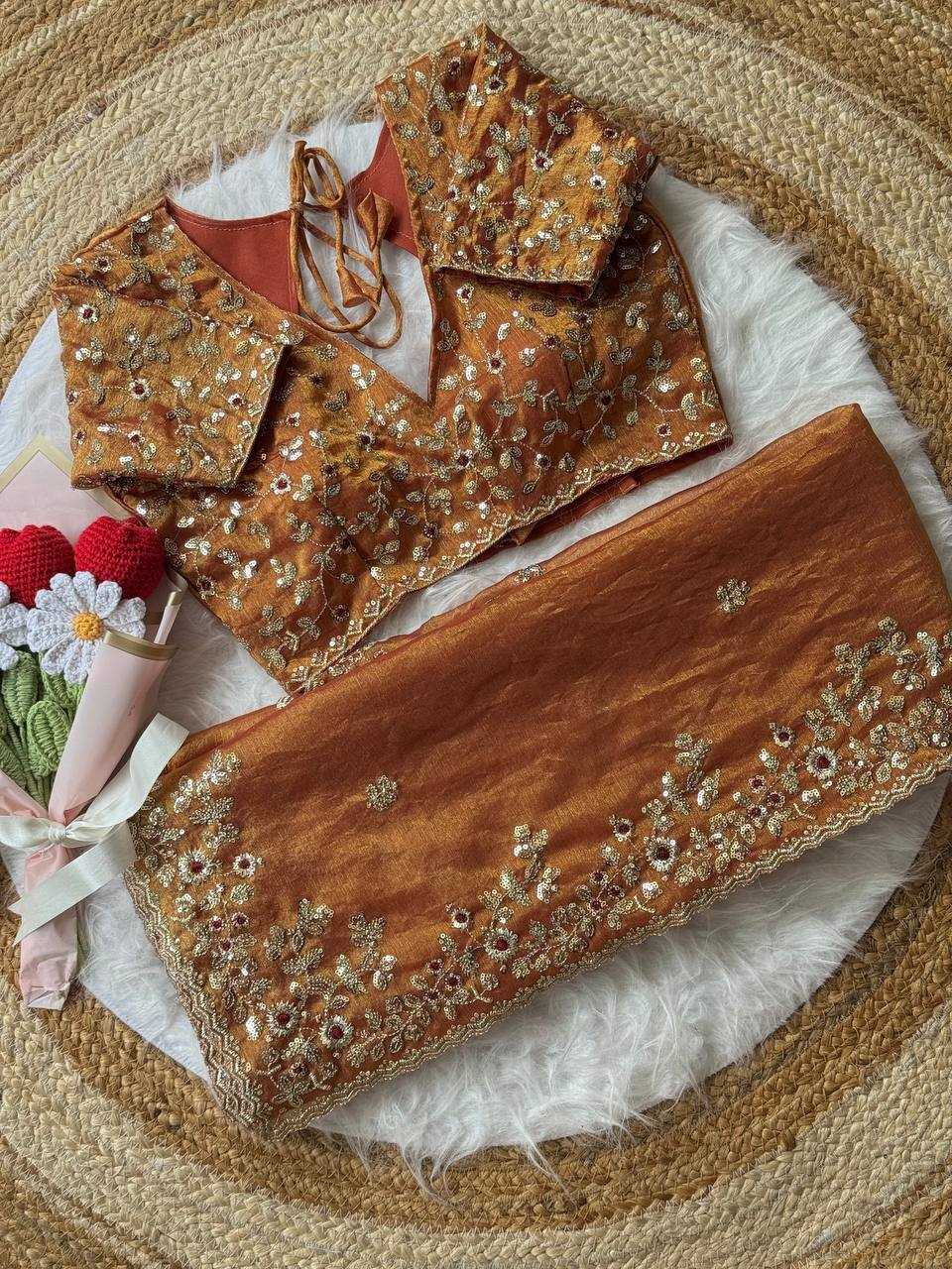 Ynf Chiffon RIN105 MISTY Sarees Wholesale Sequence Sarees Embroidered Sarees Manufacturer