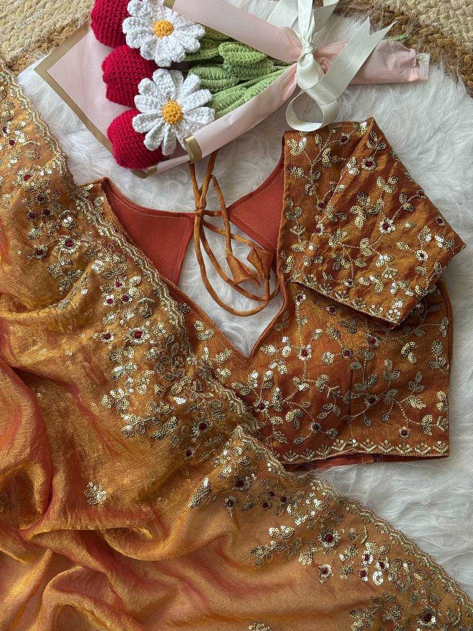 Ynf Chiffon RIN105 MISTY Sarees Wholesale Sequence Sarees Embroidered Sarees Manufacturer