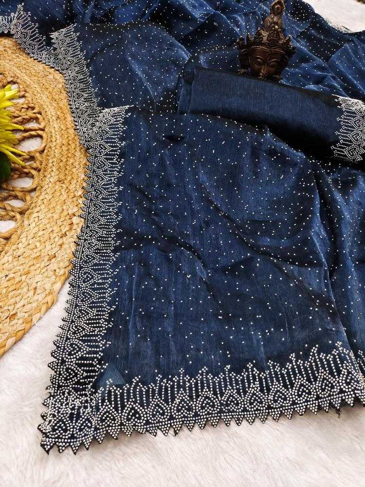 Ynf Chiffon RIN118 PREMIUM Sarees Wholesale Designer Sarees Chiffon Sarees Swarovski Sarees Manufacturer