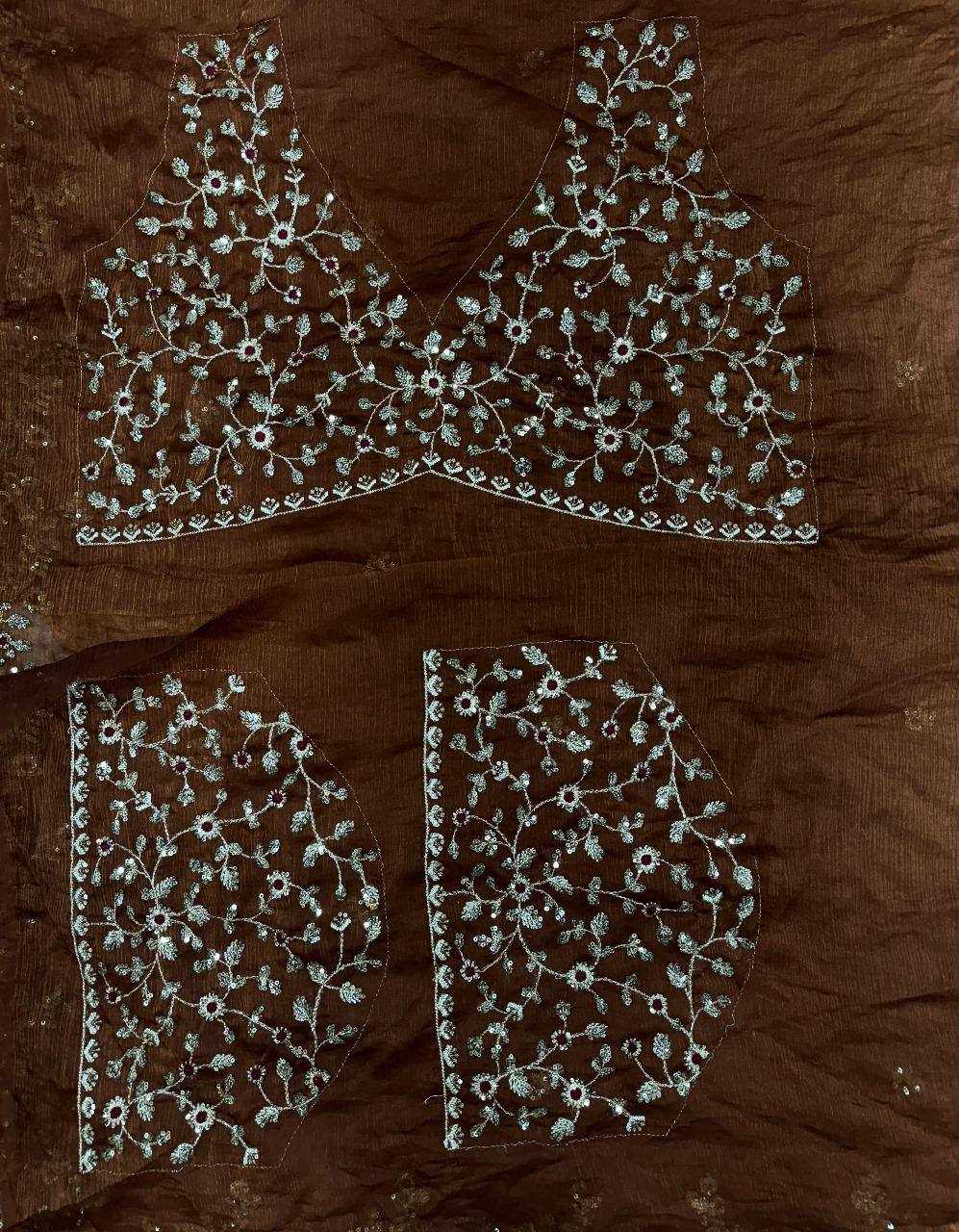 Ynf Chiffon RIN188 Browny Sarees Wholesale Party Wear Sarees Fancy Sarees Embroidered Sarees Manufacturer