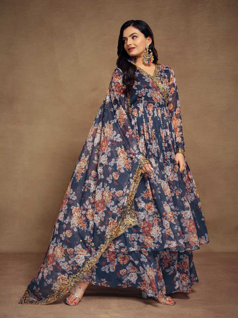 Ynf Chiffon RIN197 4953 Suits & Dresses Wholesale Party wear suits Wedding Suits Designer Suits Manufacturer