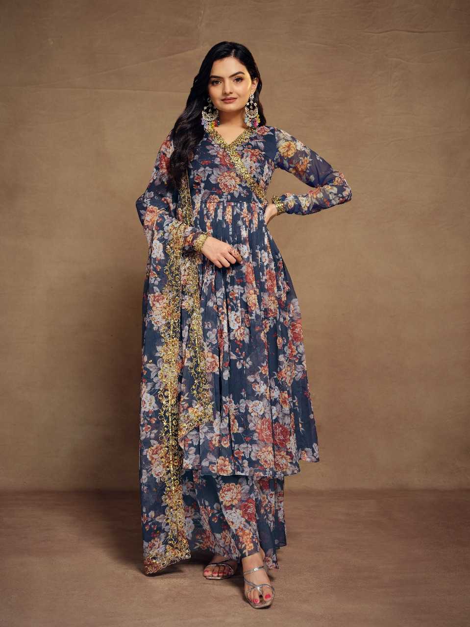 Ynf Chiffon RIN197 4953 Suits & Dresses Wholesale Party wear suits Wedding Suits Designer Suits Manufacturer