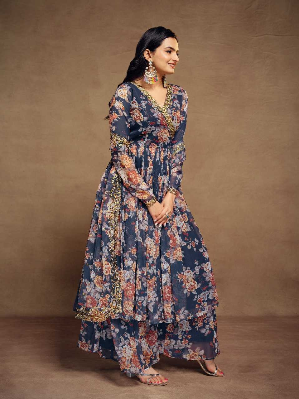 Ynf Chiffon RIN197 4953 Suits & Dresses Wholesale Party wear suits Wedding Suits Designer Suits Manufacturer