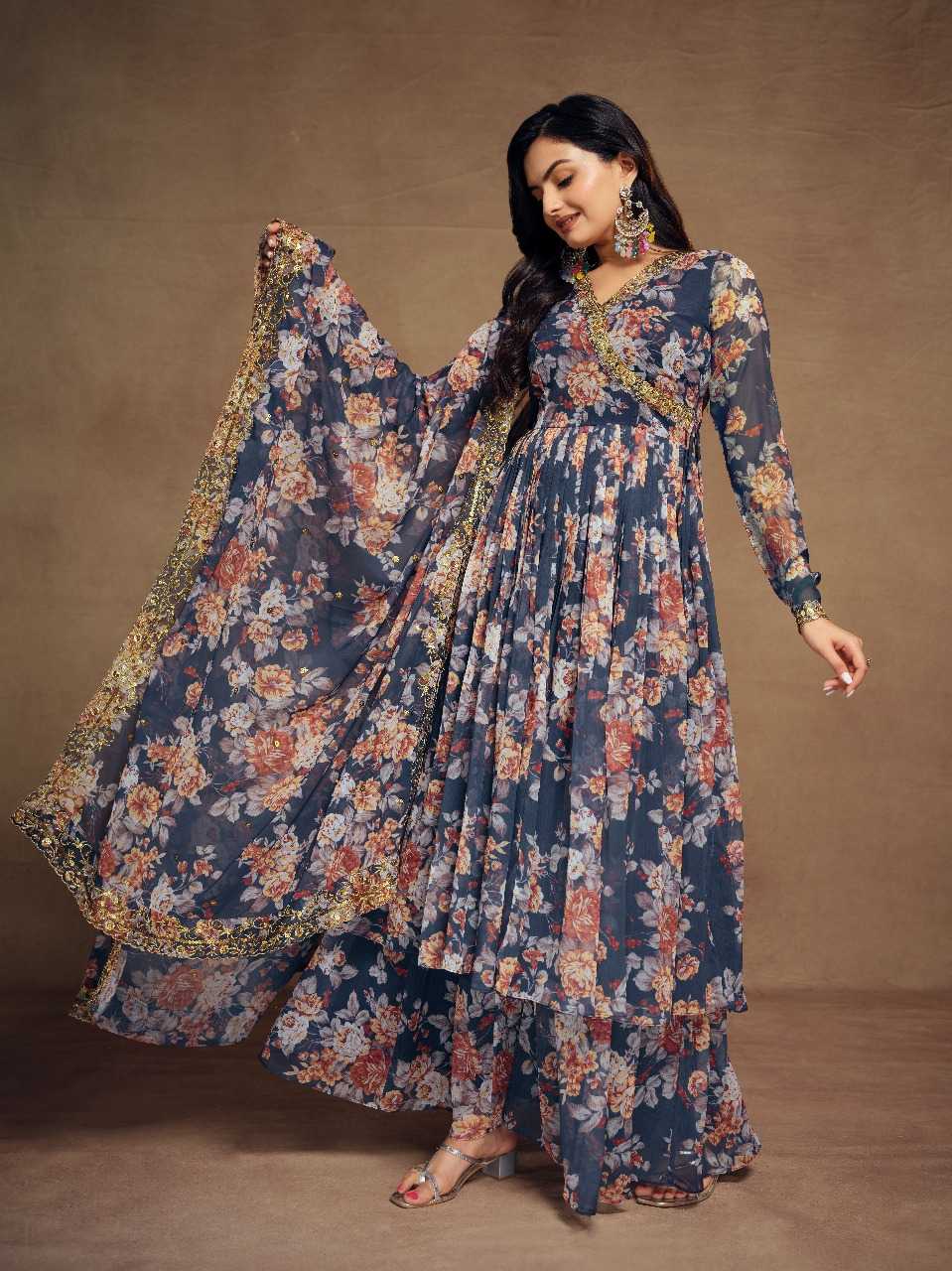 Ynf Chiffon RIN197 4953 Suits & Dresses Wholesale Party wear suits Wedding Suits Designer Suits Manufacturer