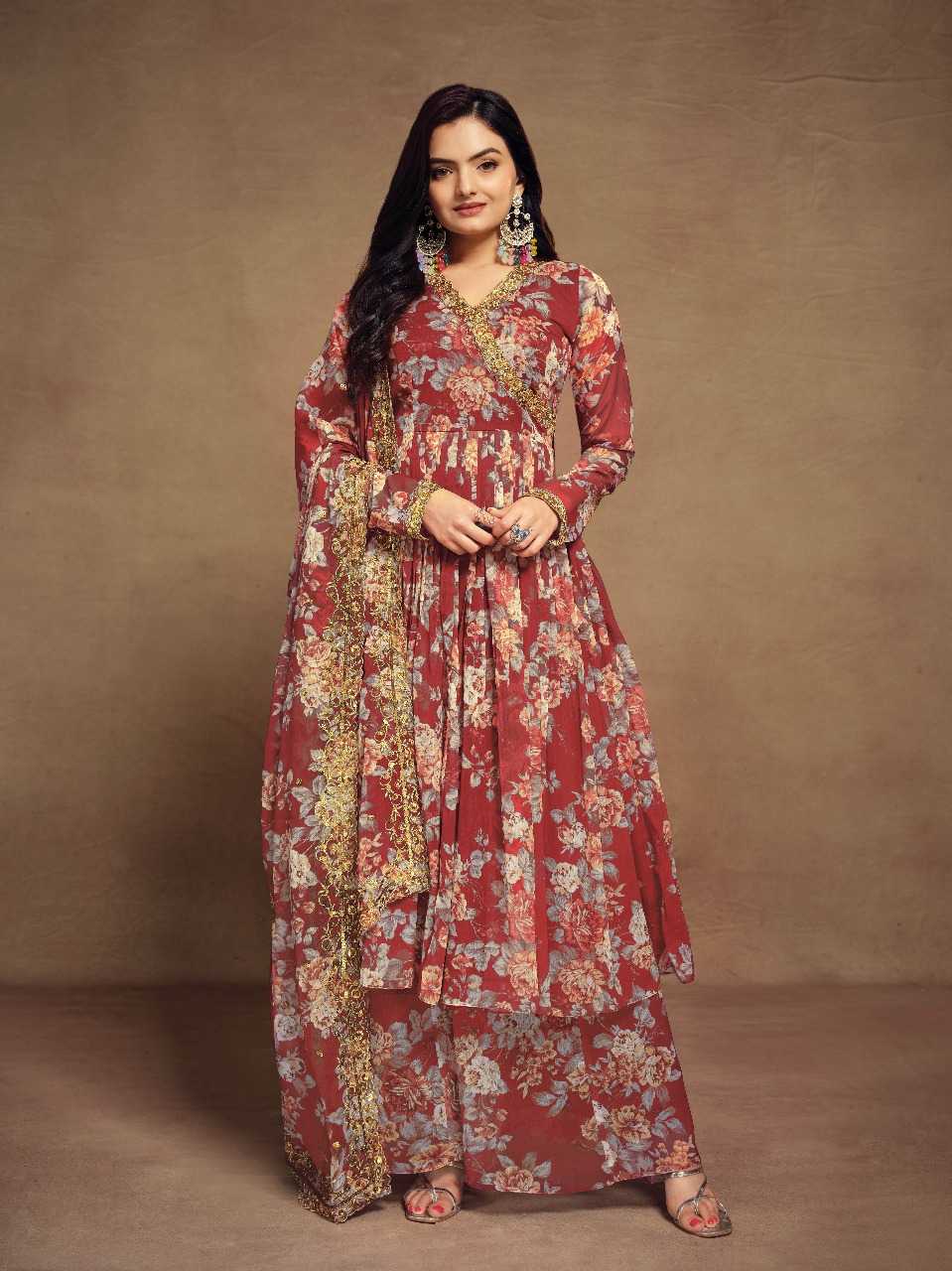 Ynf Chiffon RIN197 4953 Suits & Dresses Wholesale Party wear suits Wedding Suits Designer Suits Manufacturer