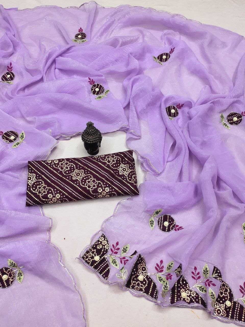 Ynf Chiffon RIN216 krina Sarees Wholesale Hand Work Sarees Work Sarees Butta Sarees Manufacturer