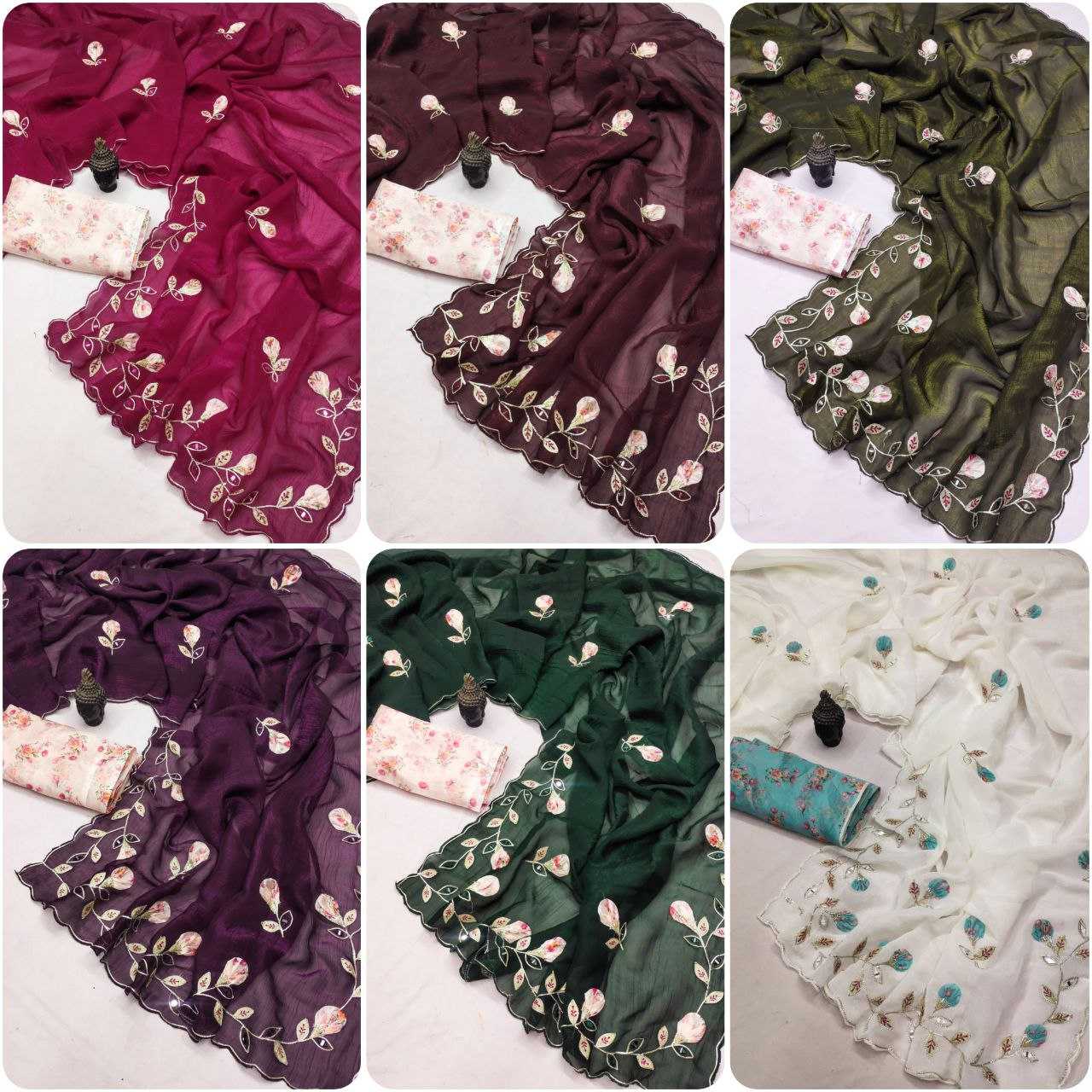 Ynf Chiffon RIN216 Mansi Sarees Wedding Collections Festive Collections Wholesale Designer Sarees Chiffon Sarees Hand Work Sarees Manufacturer