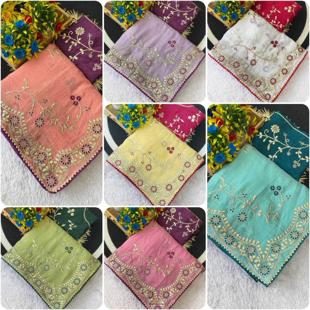 Ynf Chiffon RIN216 Priti Sarees Wedding Collections Festive Collections Wholesale Chiffon Sarees Embroidered Sarees Sarees With Blouse Manufacturer