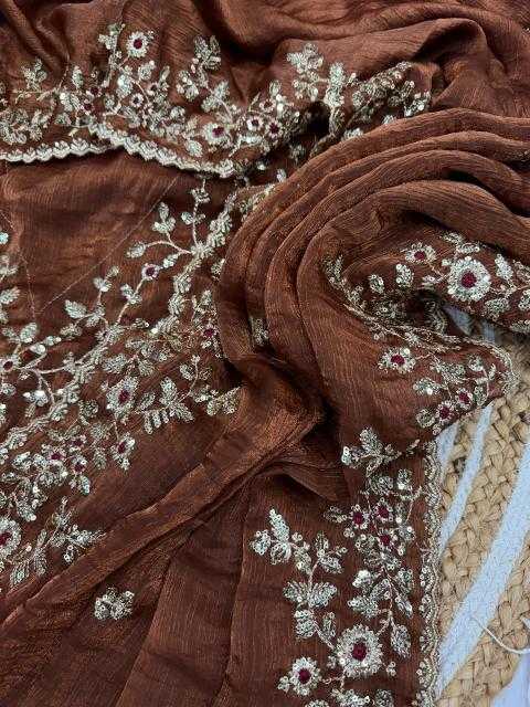 Ynf Chiffon RIN222 Amira Sarees Wholesale Sequence Sarees Chiffon Sarees Cutwork Saree Manufacturer