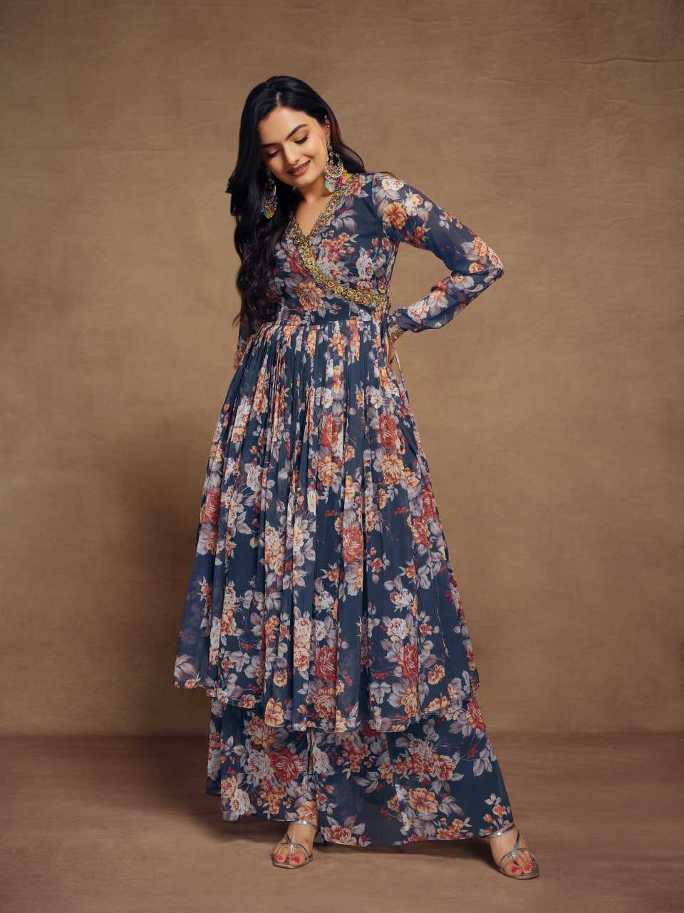 Ynf Chiffon RIN228 296 Suits & Dresses Wedding Collections Festive Collections Wholesale Printed Suits Palazzo Suit Embroidered Suits Manufacturer