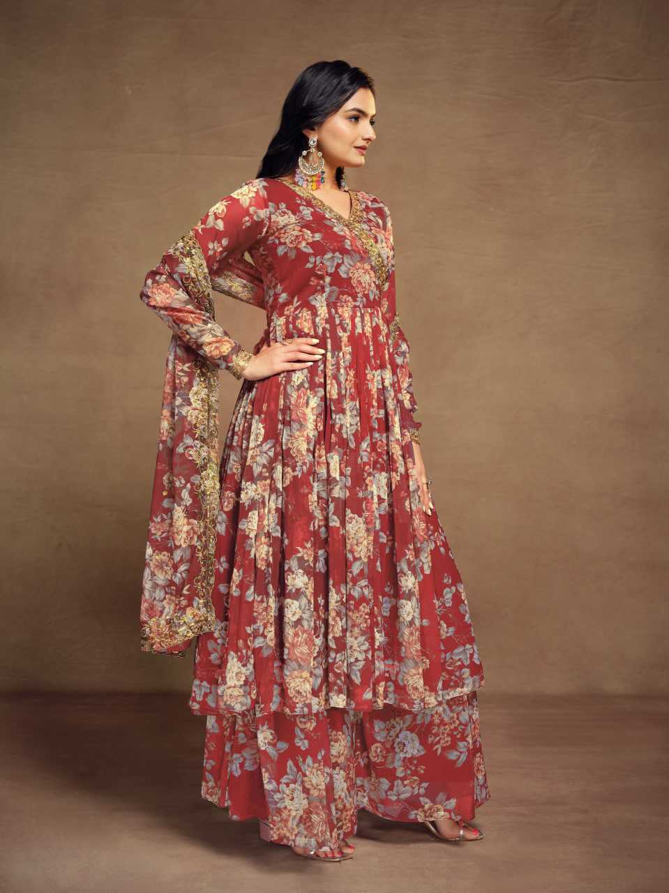 Ynf Chiffon RIN228 296 Suits & Dresses Wedding Collections Festive Collections Wholesale Printed Suits Palazzo Suit Embroidered Suits Manufacturer