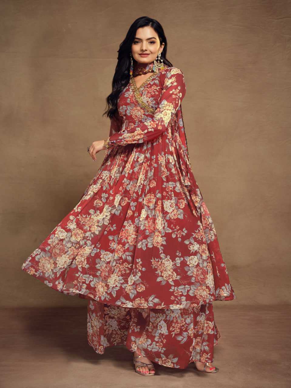Ynf Chiffon RIN228 296 Suits & Dresses Wedding Collections Festive Collections Wholesale Printed Suits Palazzo Suit Embroidered Suits Manufacturer