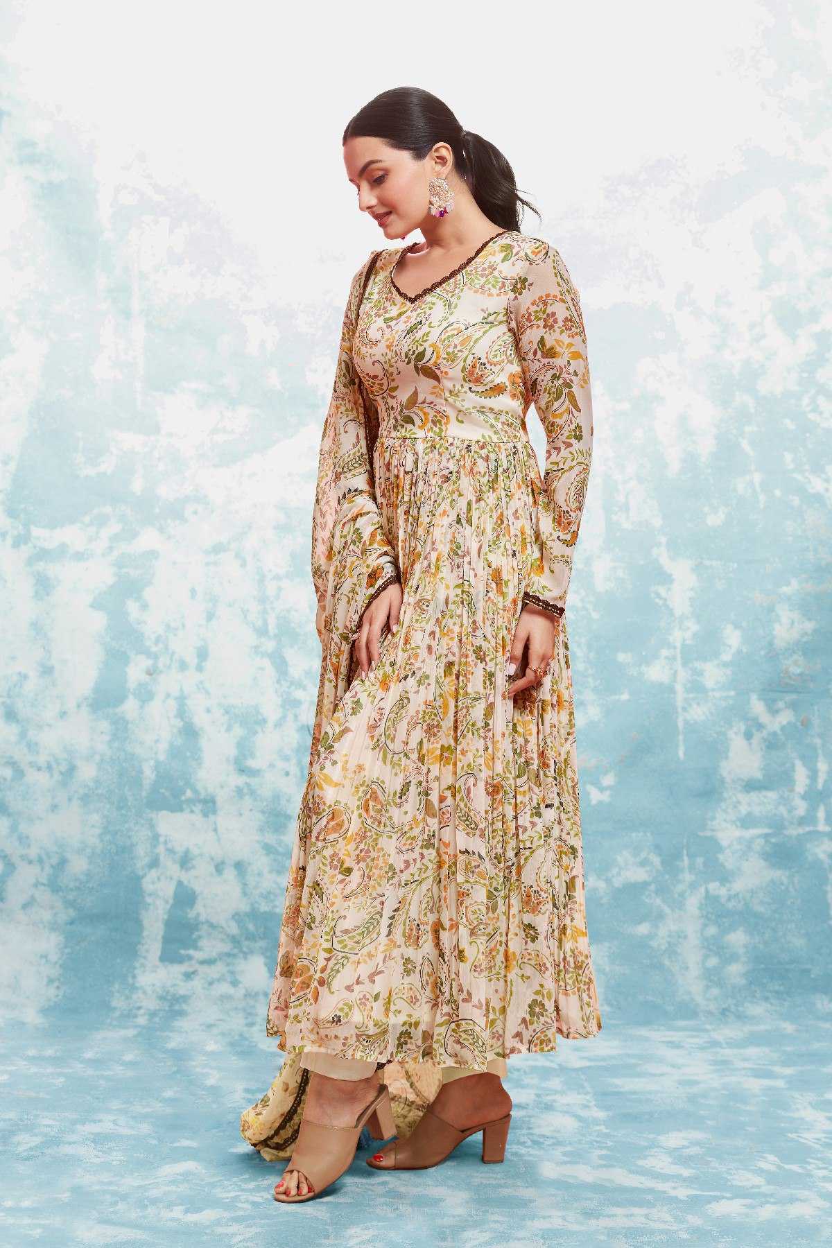 Ynf Chiffon RIN228 306 Suits & Dresses Wholesale Ladies Suits Dresses Designer Suits Manufacturer