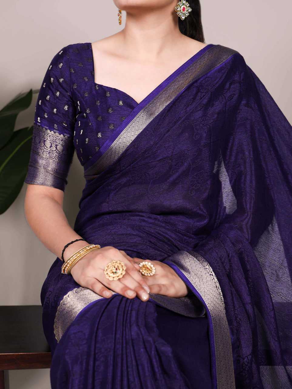 Ynf Chinon KESH134 7902 Sarees Wedding Collections Festive Collections Wholesale Printed Sarees Zari Sarees Sarees With Blouse Manufacturer