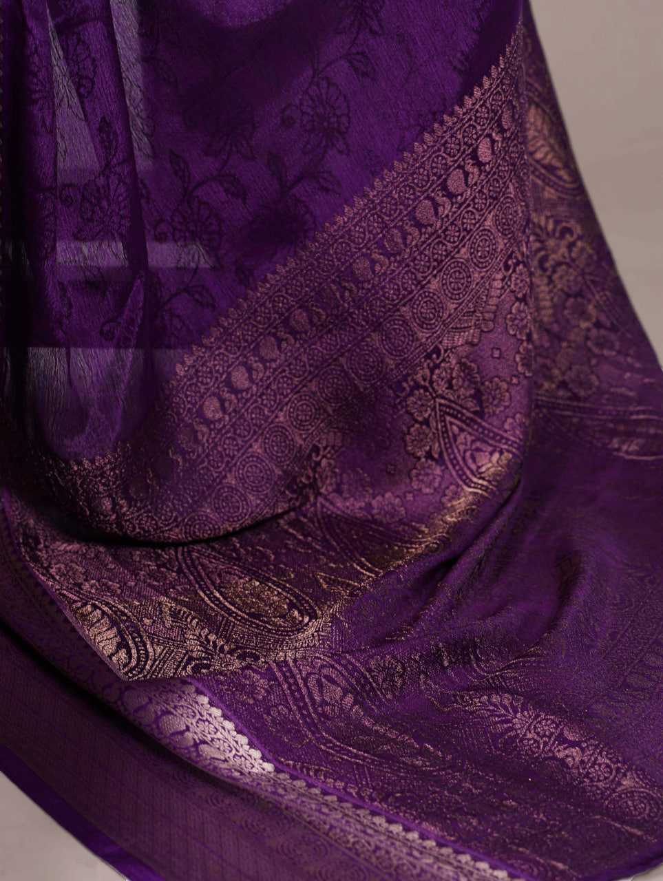 Ynf Chinon KESH134 7902 Sarees Wedding Collections Festive Collections Wholesale Printed Sarees Zari Sarees Sarees With Blouse Manufacturer