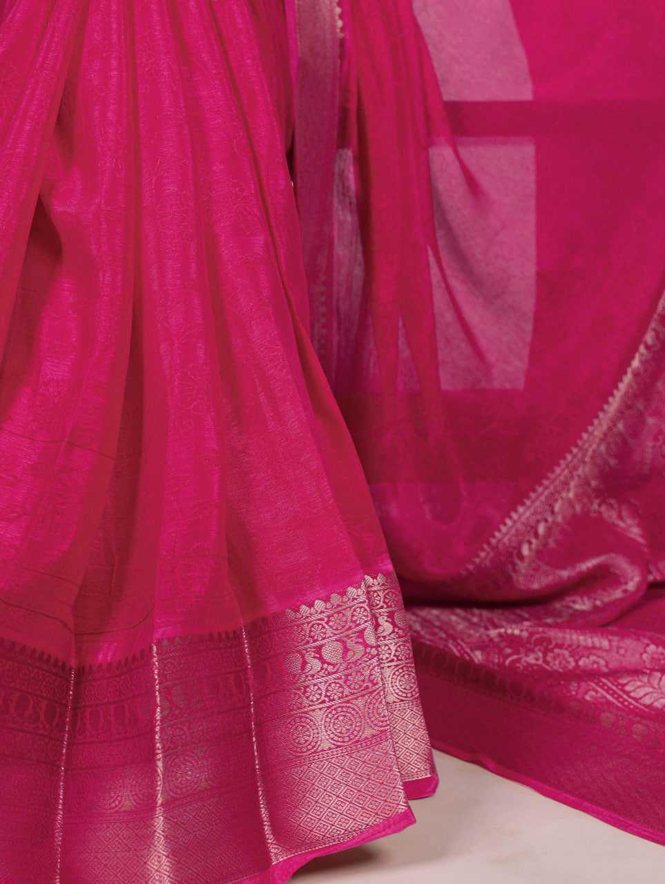 Ynf Chinon KESH134 7902 Sarees Wedding Collections Festive Collections Wholesale Printed Sarees Zari Sarees Sarees With Blouse Manufacturer