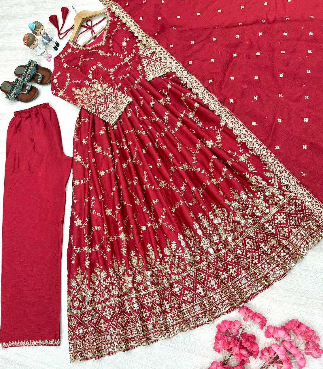 Ynf Chinon KESH141 1097 Gowns Wholesale Fancy Gowns Embroidery Gowns Designer Gowns Manufacturer