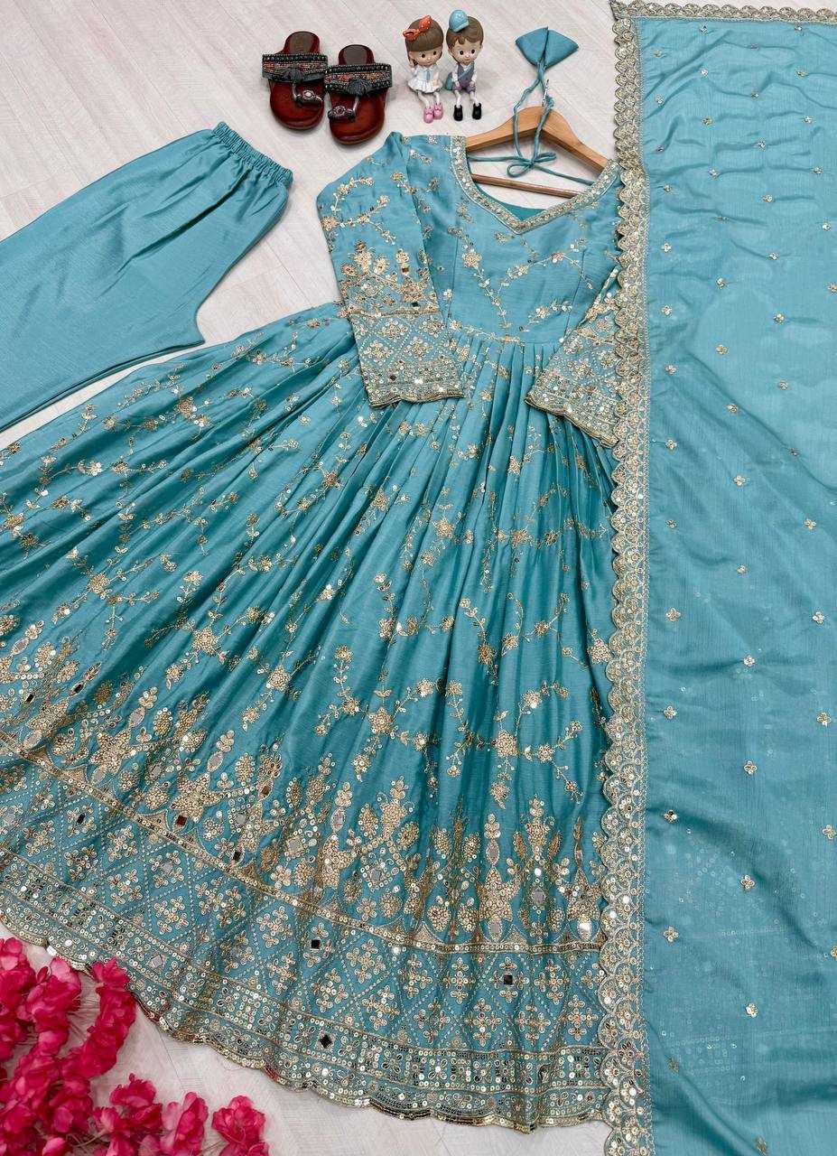 Ynf Chinon KESH141 1097 Gowns Wholesale Fancy Gowns Embroidery Gowns Designer Gowns Manufacturer
