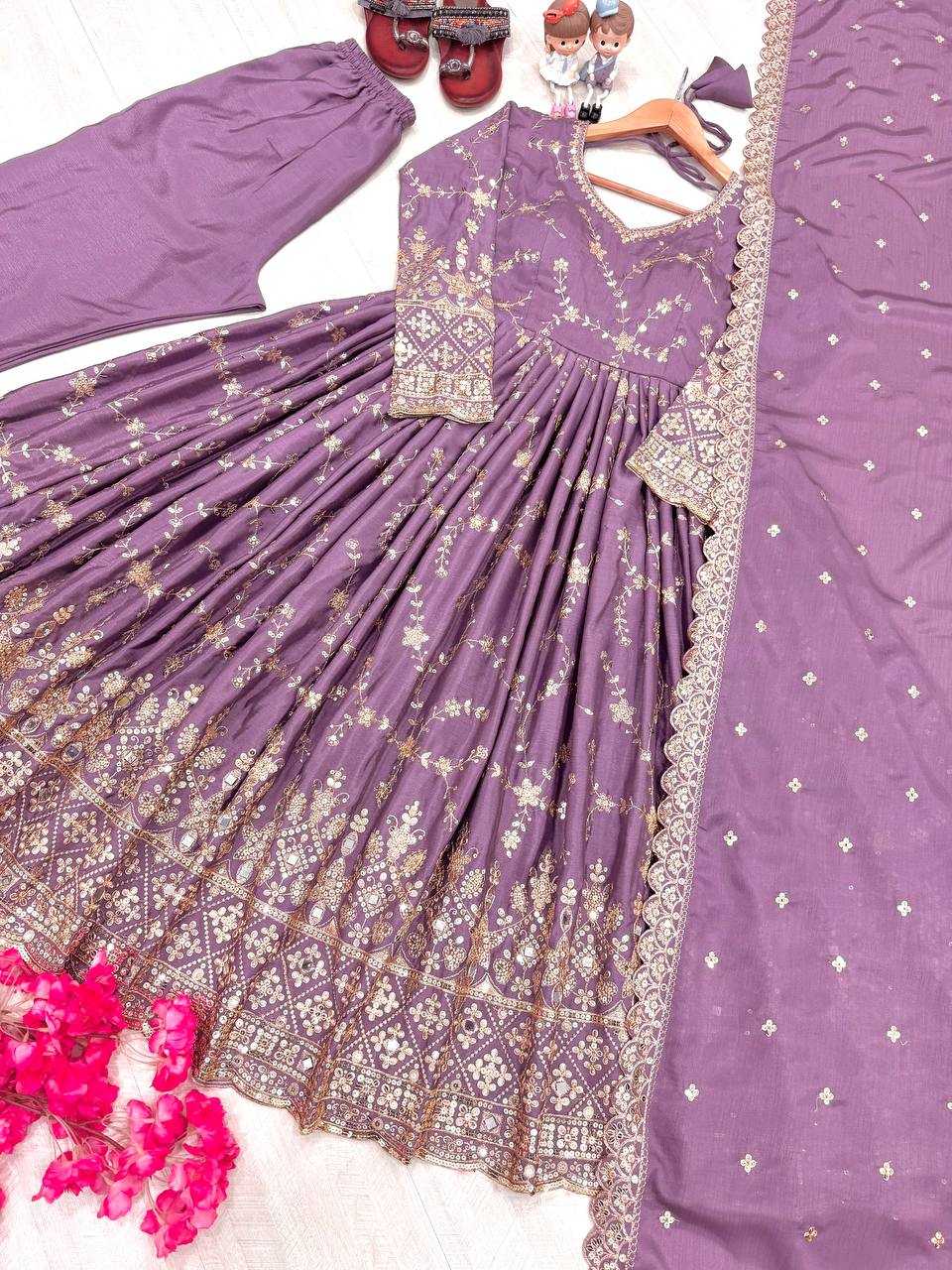 Ynf Chinon KESH141 1097 Gowns Wholesale Fancy Gowns Embroidery Gowns Designer Gowns Manufacturer
